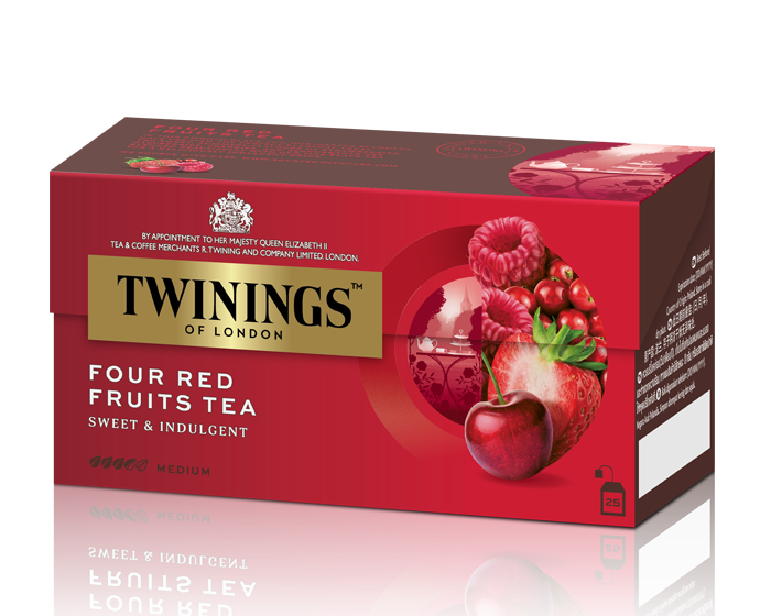 Teh Four Red Fruits - Ceri, Redcurrant, Raspberry, dan Stroberi